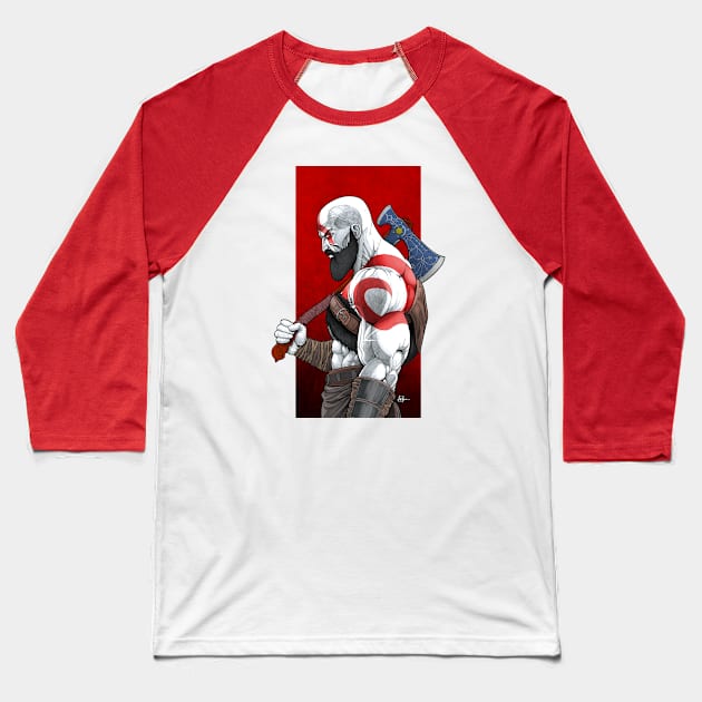 New Kratos Baseball T-Shirt by LeviCleemanArt